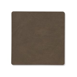 Poháralátét SQUARE NUPO 10 x 10 cm, kaviár, bőr, LIND DNA