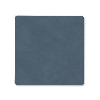 Poháralátét SQUARE NUPO 10 x 10 cm, sötét kék, bőr, LIND DNA