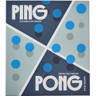 Printworks pingpong szett, 6 db-os szett, kék