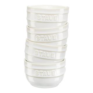 Ramekin 9 cm, szett 4, elefántcsont, kerámia, Staub