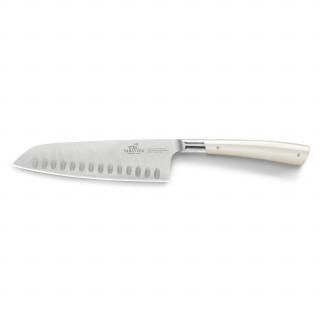 Santoku kés EDONIST 18 cm, rozsdamentes acél szegecsek, fehér, Lion Sabatier