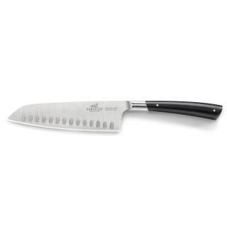 Santoku kés EDONIST 18 cm, rozsdamentes acél szegecsek, fekete, Lion Sabatier