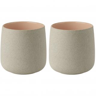 Stelton EMMA csésze, 220 ml, 2 db-os szett, rózsaszín, kőedény