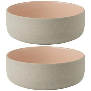 Stelton EMMA étkező tál, 13,5 cm, 2 db-os szett, rózsaszín, kőedény