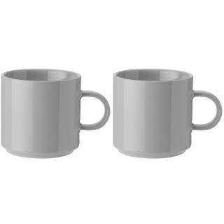 Stelton kávés csésze, 2 db-os szett, 200 ml, világosszürke, kőedény