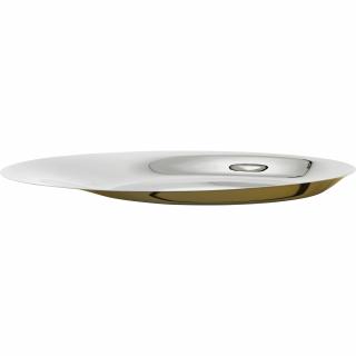 Stelton NORMAN FOSTER dísztál, 46 cm, ezüst / arany, rozsdamentes acél