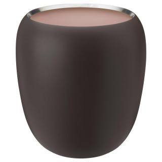 Stelton ORA váza, 22 cm, sötét por, rozsdamentes acél