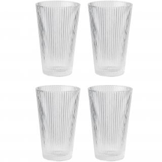 Stelton PILASTRO hosszú italospohár, 4 db-os szett, 350 ml, átlátszó