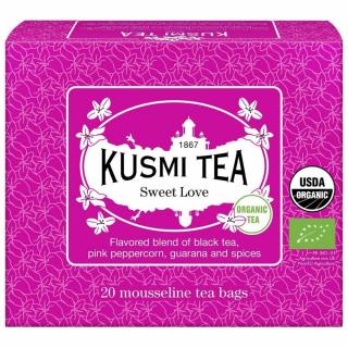 SWEET LOVE fekete tea 20 muszlin teafilterrel, Kusmi Tea