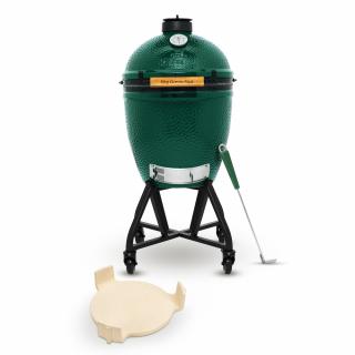 Széngrill L 46 cm, + mobil állvány + ConvEGGtor + gereblye, Big Green Egg