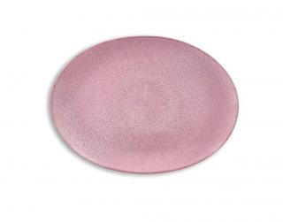 Tálaló tányér 45 x 34 cm, szürke/világos rózsaszín, Bitz
