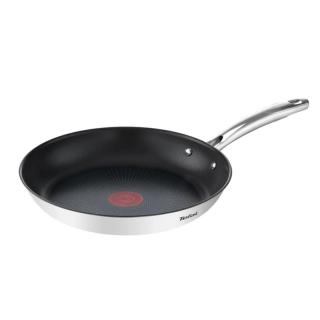 Tapadásmentes serpenyő DUETTO+ G7320634 28 cm, rozsdamentes acél, titánium, Tefal