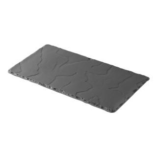 Tapas tányér BASALT 30 x 16 cm, pala hatású, kerámia, REVOL