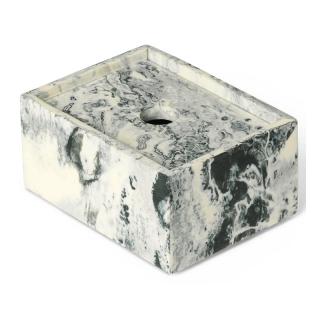 Tároló doboz MIST 10 x 7,5 cm, fehér / zöld, epoxy gyanta, kemény LIVING