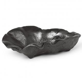 Tárolótálca OYSTER 10,5 cm, fekete, sárgaréz, ferm LIVING