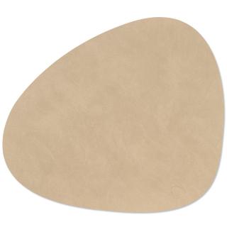 Terítő CURVE NUPO 37 x 44 cm, homok, bőr, LIND DNA