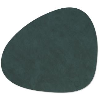 Terítő CURVE NUPO 37 x 44 cm, sötét zöld, bőr, LIND DNA