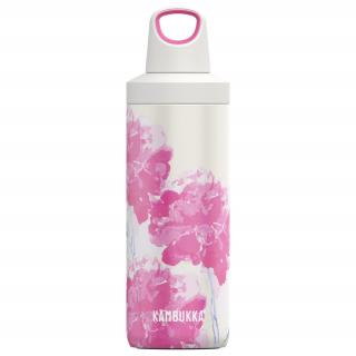 Termosz palack RENO INSULATED 500 ml, rózsaszín virág, rozsdamentes acél, Kambukka