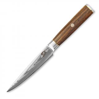 Univerzális kés COCOBOLO LÉ WHITE DAMASCUS 13 cm, barna, Dellinger