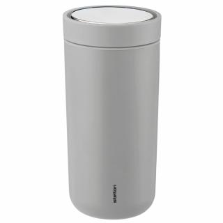 Utazási bögre TO GO CLICK 400 ml, puha világosszürke, Stelton