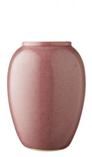 Váza 20 cm, világos rózsaszín, kőedény, Bitz
