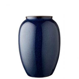 Váza 25 cm, kék, stoneware, Bitz