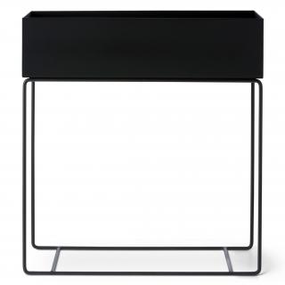 Virágcserép PLANT BOX 60 cm, fekete, vas, kemény LIVING