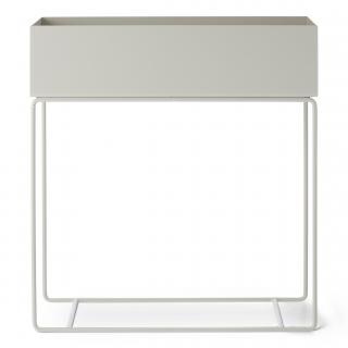 Virágcserép PLANT BOX 60 cm, világos szürke, vas, kemény LIVING