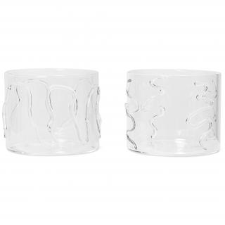 Vizespohár DOODLE 200 ml, 2 db szett, átlátszó, üveg, ferm LIVING