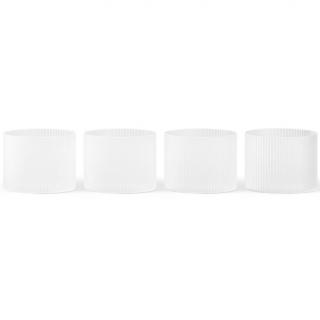 Vizespohár RIPPLE 200 ml, 4 db szett, fehér, kemény LIVING