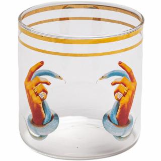 Vizespohár TOILETPAPER HANDS WITH SNAKES 8,5 cm, Seletti