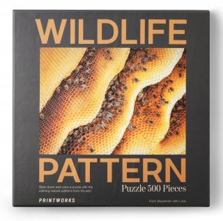 WILDIFE PATTERNS BEE Printworks puzzle, 500 darabos