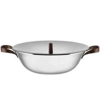 Wok EDO 34 cm, 5,8 l, rozsdamentes acél, Alessi