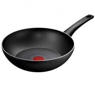 Wok FORCE C2921953 28 cm, fekete, alumínium, Tefal