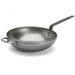 Wok MINERAL B 32 cm, ezüst, acél, de Buyer