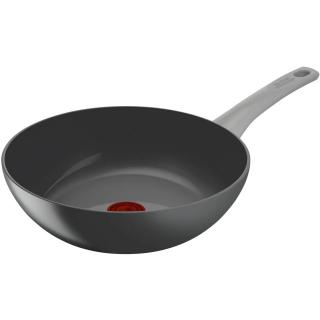 Wok RENEW ON C4271932 28 cm, szürke, alumínium, Tefal