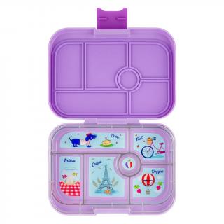 Yumbox ORIGINAL 6 uzsonnás doboz, 625 ml, lila / Párizs, műanyag