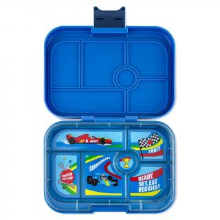 Yumbox ORIGINAL 6 uzsonnás doboz, 625 ml, sötétkék / versenyautós, műanyag