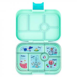 Yumbox ORIGINAL 6 uzsonnás doboz, 625 ml, türkiz / Párizs, műanyag