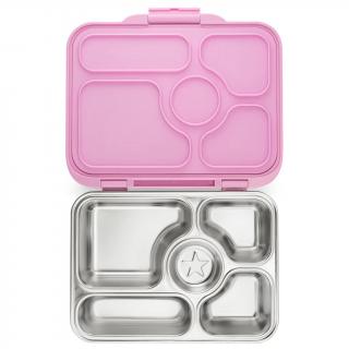 Yumbox PRESTO 5 uzsonnás doboz, 925 ml, rózsaszín, rozsdamentes acél