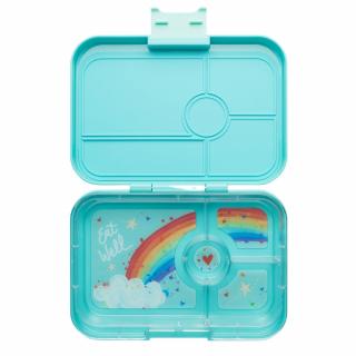 Yumbox TAPAS XL 4 uzsonnás doboz, 1 l, türkiz / szivárvány, műanyag