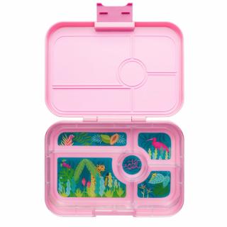 Yumbox TAPAS XL 5 uzsonnás doboz, 1 l, rózsaszín / dzsungel, műanyag