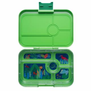 Yumbox TAPAS XL 5 uzsonnás doboz, 1 l, sötétzöld / dzsungel, műanyag