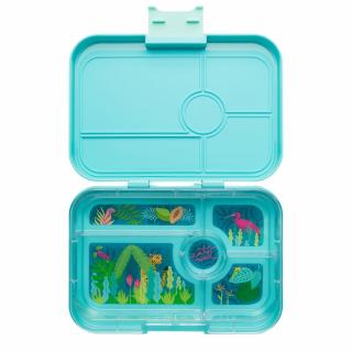 Yumbox TAPAS XL 5 uzsonnás doboz, 1 l, türkiz / dzsungel, műanyag