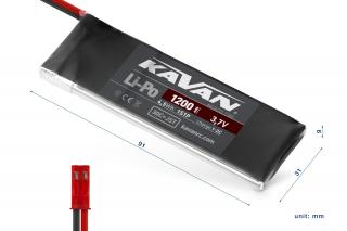 KAVAN: Li-Po akkumulátor 1200mAh/3,7V 30C JST