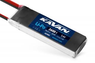 KAVAN: Li-Po akkumulátor 2600mAh/7,4V 40/80C 19,2Wh