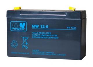 MW POWER: Gél akkumulátor elektromos autókhoz 6V 12Ah karbantartásmentes