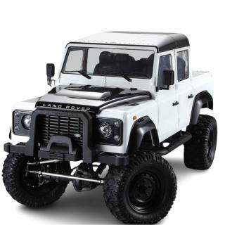 RC autó RTR Land Rover Defender D110 terepjáró 4WD 1:8, fehér, 2,4 GHz, LED