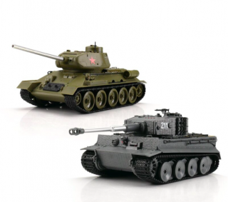 World of Tanks: RC tank készlet 1:30 RC Tiger I + T-34/85 IR