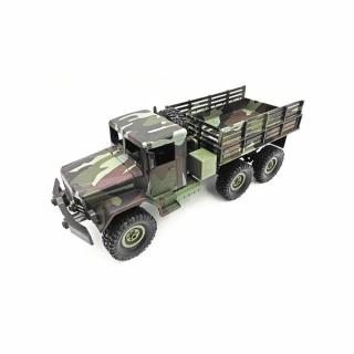 WPL: RC Military Truck katonai teherautó M35 1:16 6x6 Camouflage RTR készlet